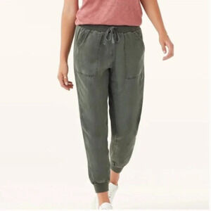 Splendid Like New Olive Green Jesse Eco Denim  Drawstring Boardwalk Joggers L